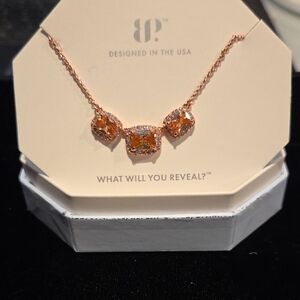 BombParty Smokey Topaz And CZ Necklace